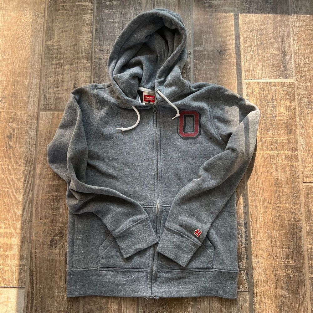 Block O Ohio State Homage Zip Up Hoodie Unisex Small